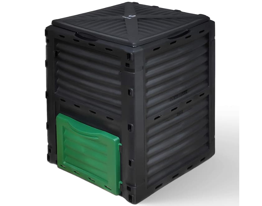 Outsunny Composteur Rotatif 360° Double Chambres Bac à Compost